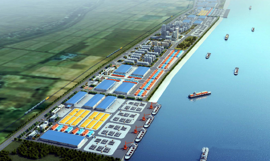 安庆港中心港区皖河新港一期工程施工